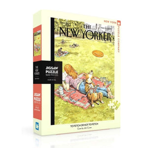 New York Puzzle Company - To Fetch Or Not To Fetch 500 Piece Puzzle - The Puzzle Nerds 