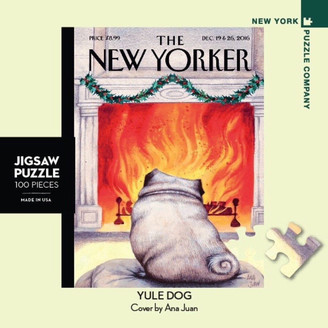 New York Puzzle Company - Yule Dog 100 Piece Mini Puzzle  - The Puzzle Nerds 