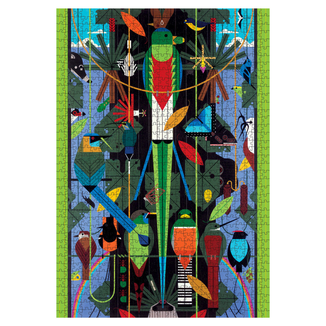 Pomegranate - Monteverde by Charley Harper 1000 Piece Puzzle - The Puzzle Nerds 