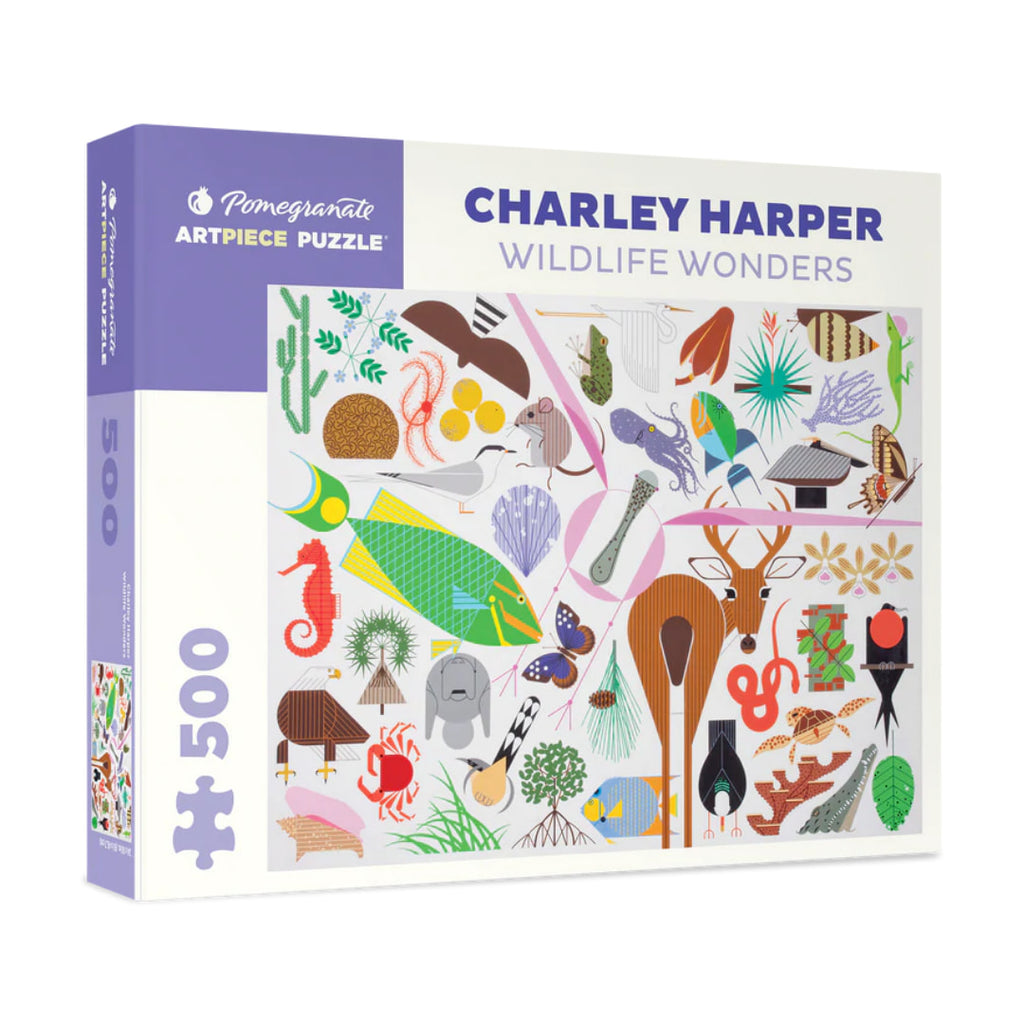 Pomegranate - Wildlife Wonders by Charley Harper 500 Piece Puzzle- The Puzzle Nerds