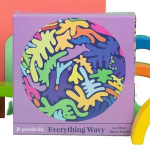 Puzzledly  - Everything Wavy 500 Piece Round Puzzle - The Puzzle Nerds