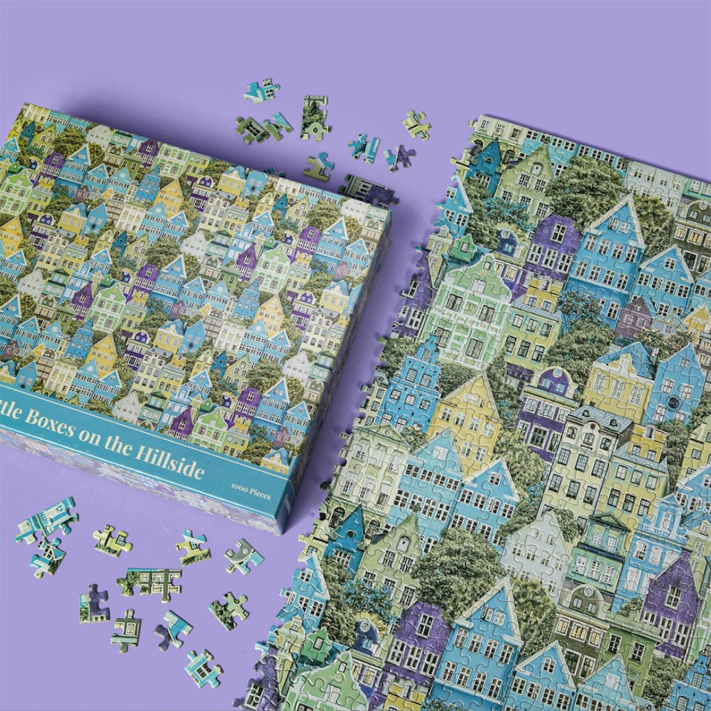 Puzzledly  - Little Boxes On The Hillside 1000 Piece Puzzle - The Puzzle Nerds