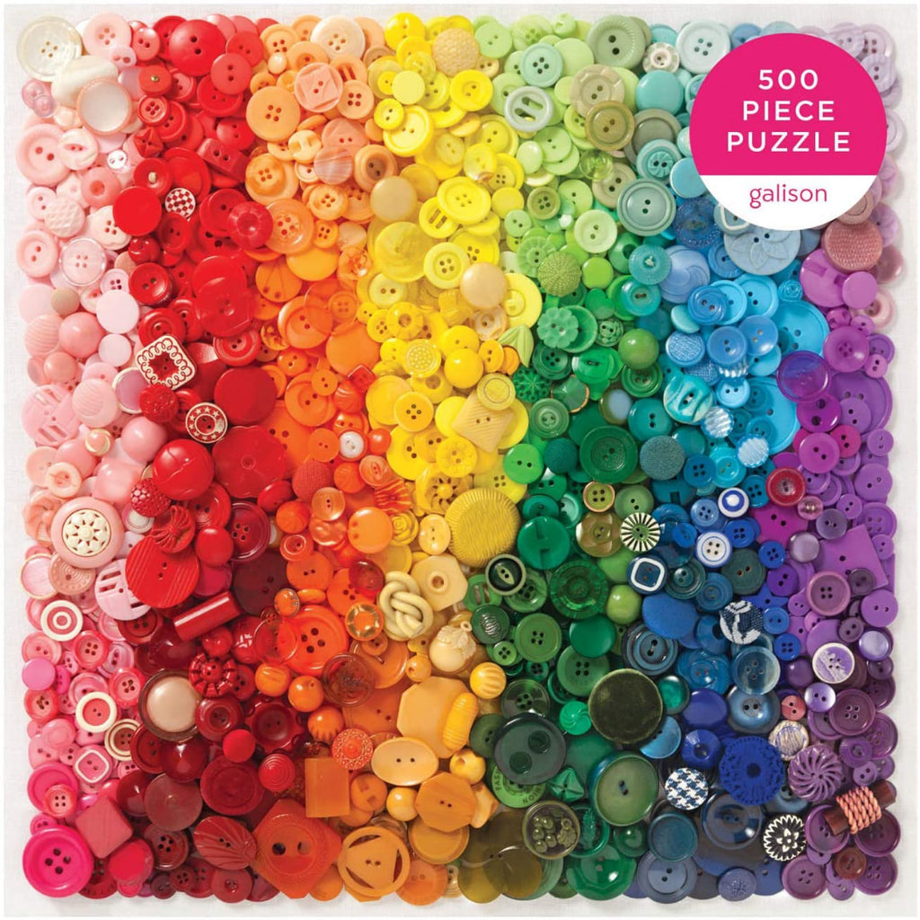 Rainbow Buttons 500 Piece Puzzle – The Puzzle Nerds