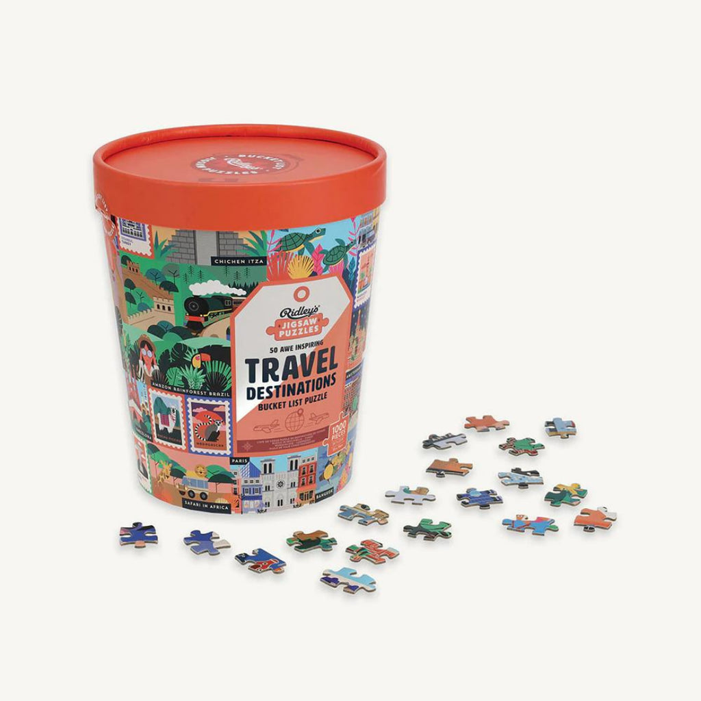 Ridley's - 50 Awe Inspiring Travel Destinations Bucket List 1000 Piece Puzzle - The Puzzle Nerds