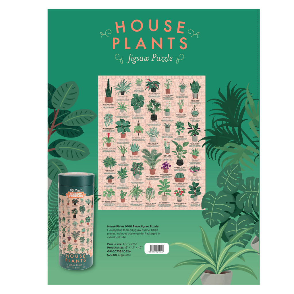house plant puzzles House Plants 1000 Piece Puzzle – The Puzzle Nerds