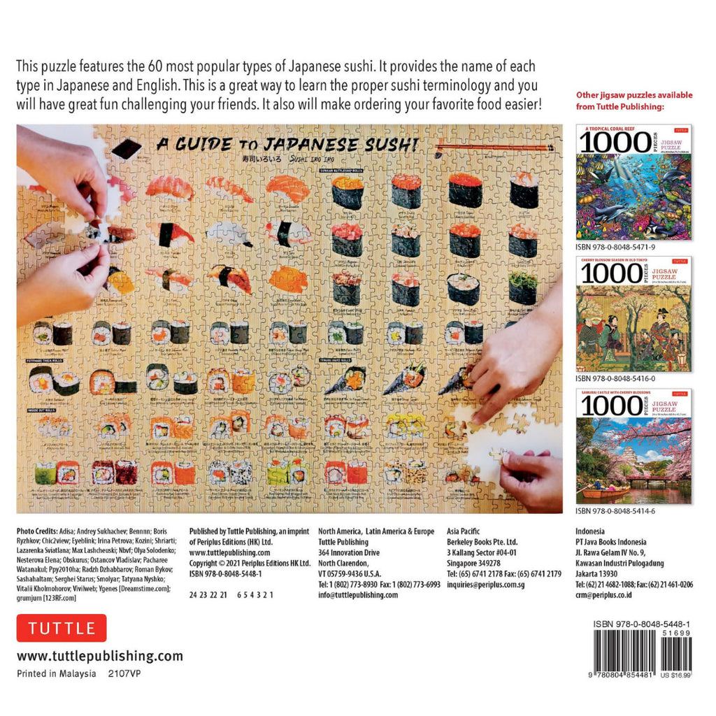 Tuttle Publishing - A Guide To Japanese Sushi 1000 Piece Puzzle - The Puzzle Nerds