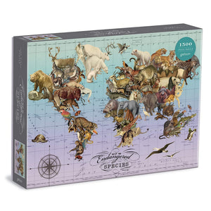 Wendy Gold Endangered Species 1500 Piece Puzzle - Galison - The Puzzle Nerds