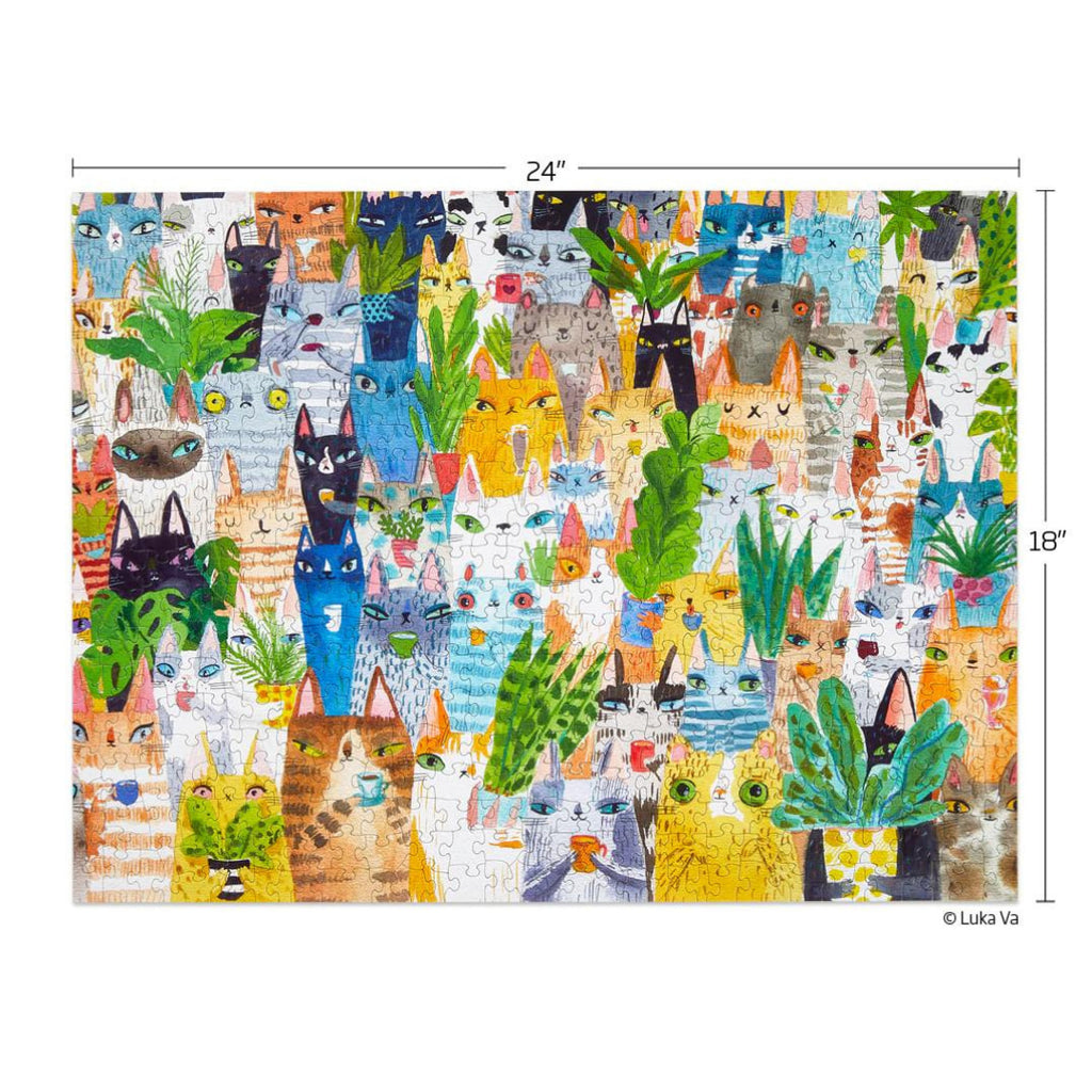 Werkshoppe - Cat Plant Exchange 500 Piece Puzzle - The Puzzle Nerds
