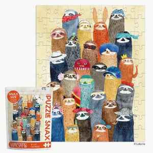 Werkshoppe - Sloth Party 100 Piece Puzzle - The Puzzle Nerds