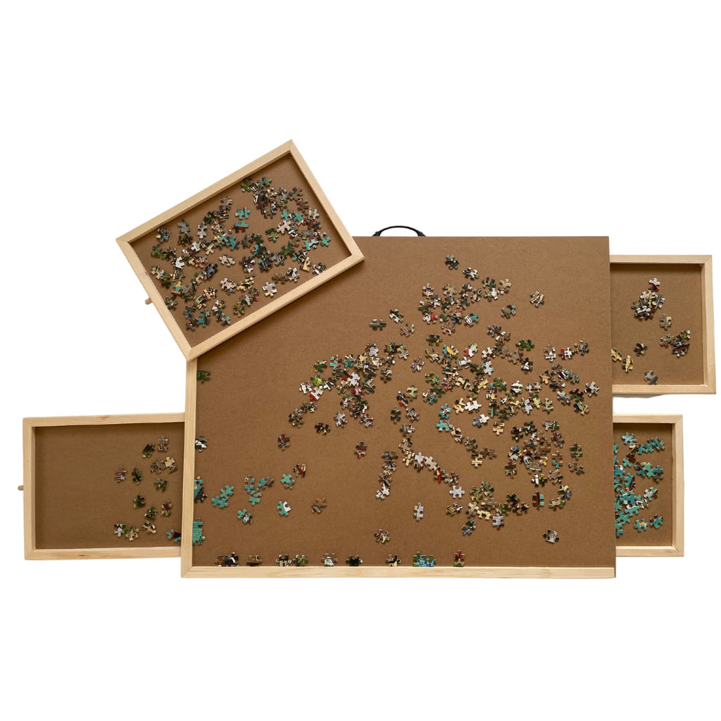 JUMBL Jumbl 1000-Piece Puzzle Board with Mat, 23 x 31 Wooden