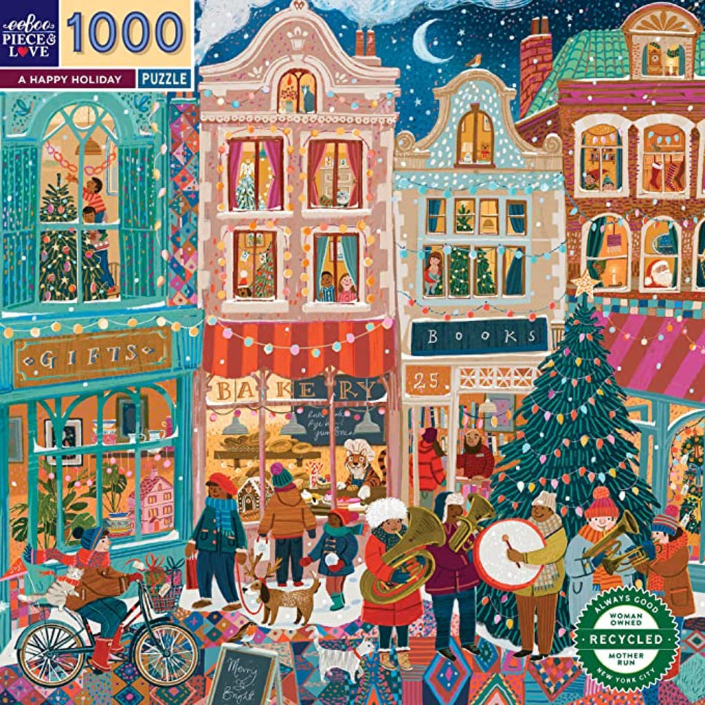 eeBoo - A Happy Holiday 1000 Piece Puzzle - The Puzzle Nerds