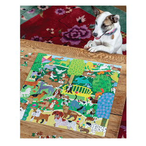 eeBoo - Dogs In The Park 1000 Piece Puzzle - The Puzzle Nerds