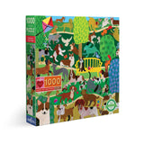 eeBoo - Dogs In The Park 1000 Piece Puzzle - The Puzzle Nerds