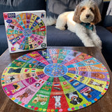 eeBoo - Dogs Of The World 500 Piece Round Puzzle - The Puzzle Nerds