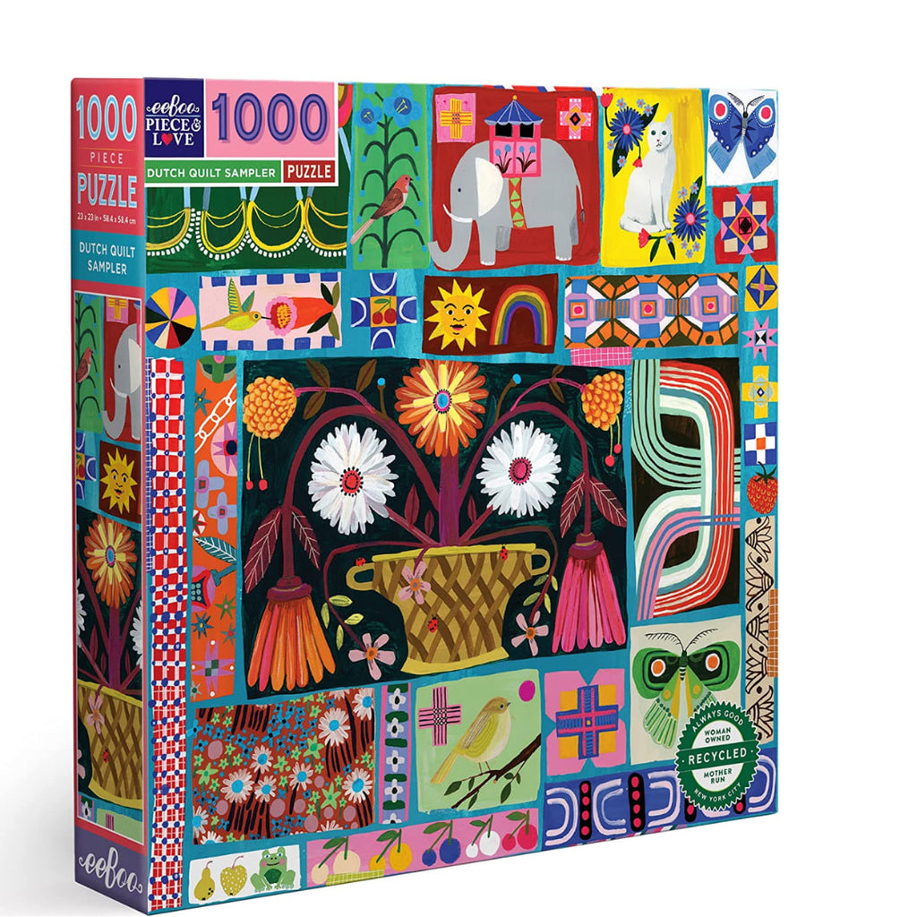 eeBoo - Dutch Quilt Sampler 1000 Piece Puzzle - The Puzzle Nerds 