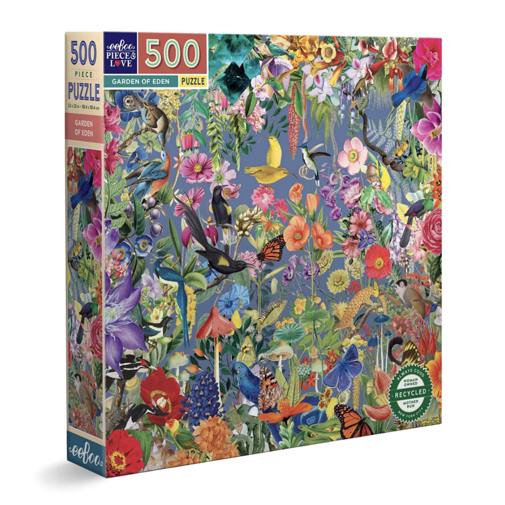 eeBoo - Garden Of Eden 500 Piece Puzzle - The Puzzle Nerds