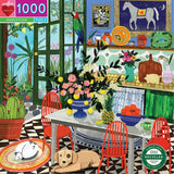 eeBoo - Green Kitchen 1000 Piece Puzzle - The Puzzle Nerds