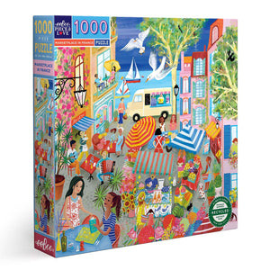 eeBoo - Marketplace In France 1000 Piece Puzzle - The Puzzle Nerds