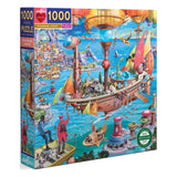 eeBoo - Steampunk Airship 1000 Piece Puzzle - The Puzzle Nerds