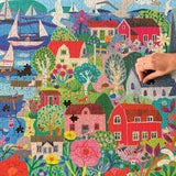 eeBoo - Swedish Fishing Village 1000 Piece Puzzle - The Puzzle Nerds